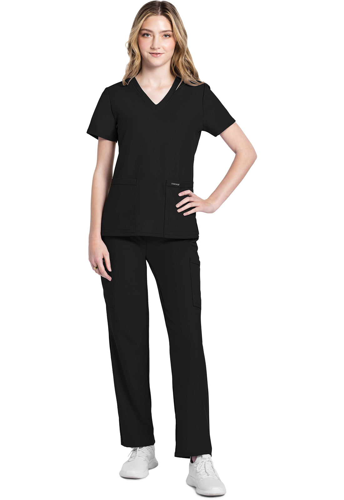 V-Neck Top in Black