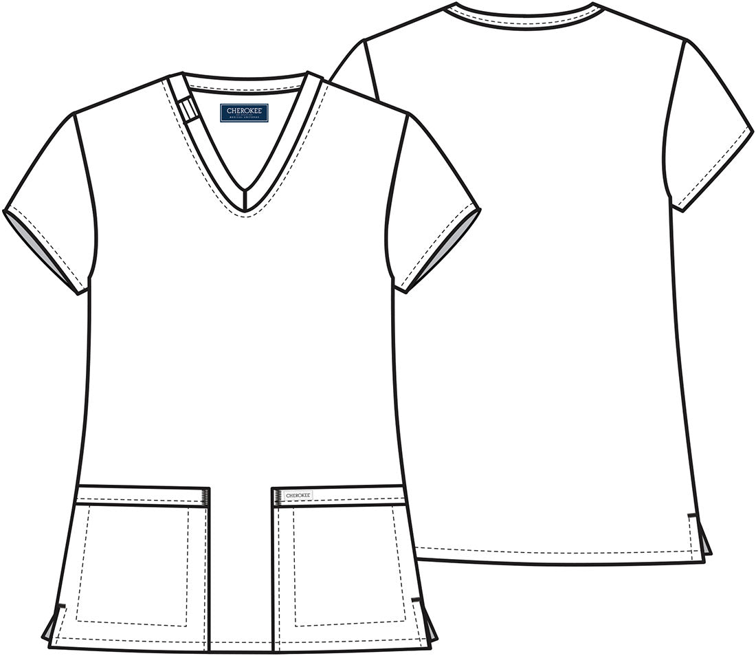 V-Neck Top in Black