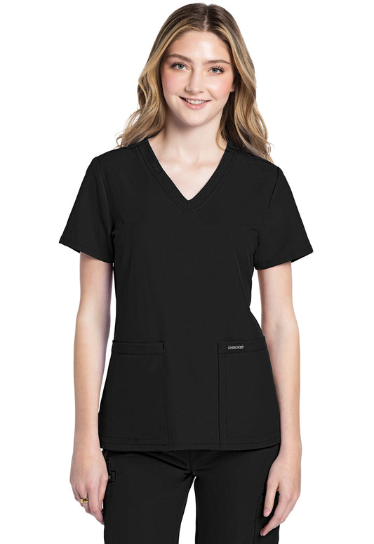 V-Neck Top in Black